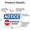 Signmission Restricted Access OSHA Notice Sign, Aluminum, 10in W x 7in L, 2PK OS-2PACK-NS-A-710-L-18072 - alternate 6